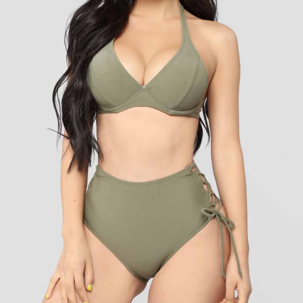 High Waist Olive Bikini